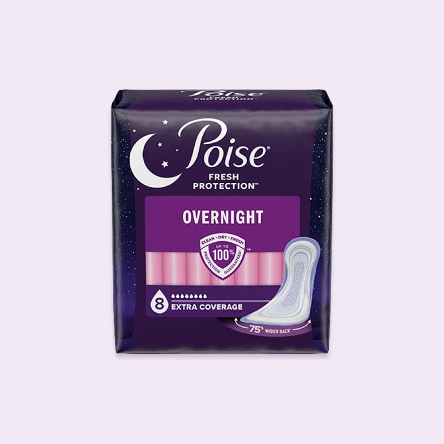 OVERNIGHT PADS FOR BLADDER LEAKS, 8 DROP EXTRA COVERAGE 